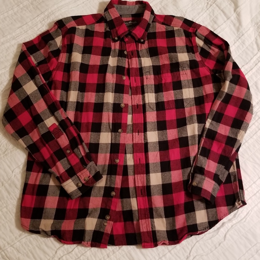 Eddie Bauer Flannel Plaid Long Sleeve